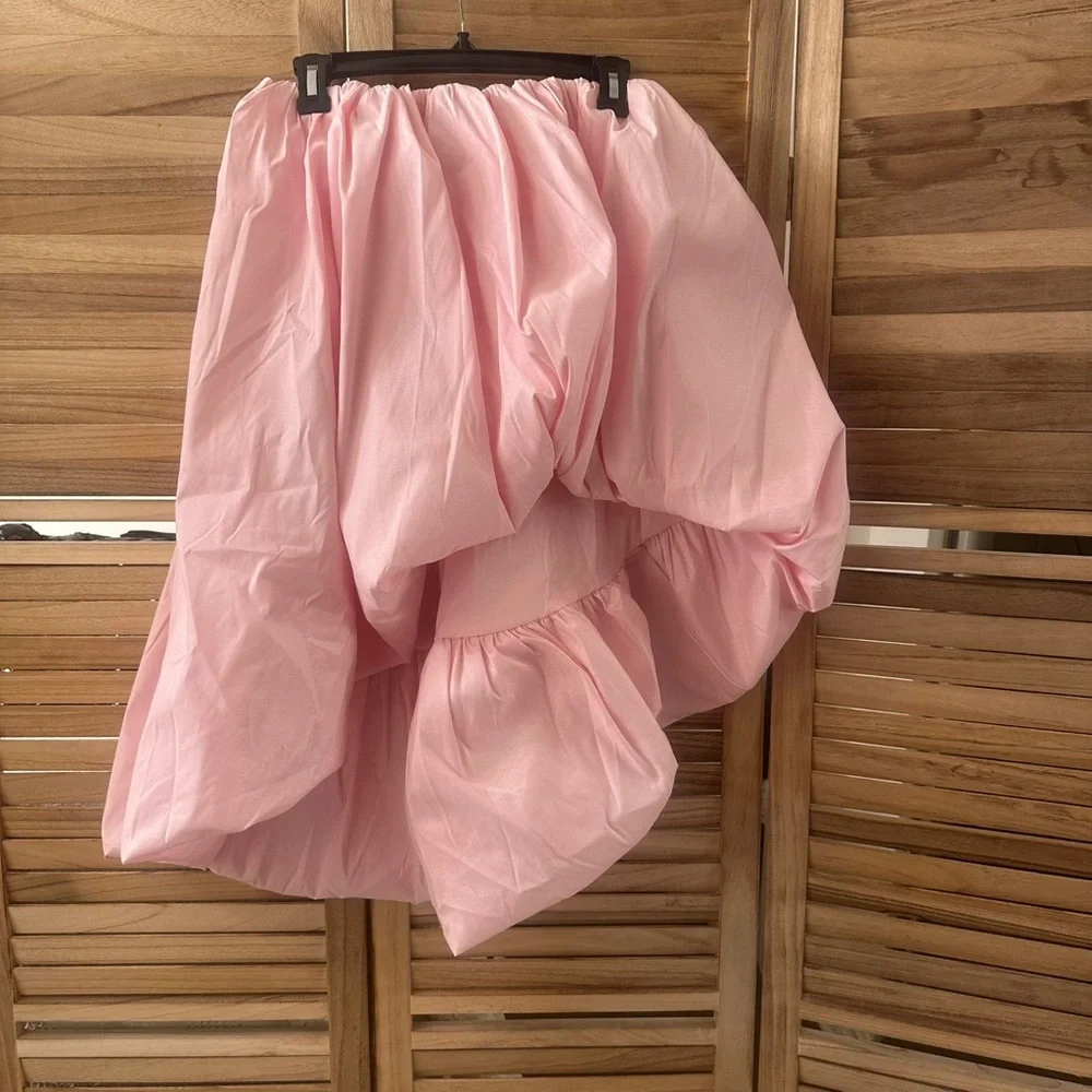 For Love & Lemons Whipped Cream Taffeta Bubble Skirt in pink size S - Picture 8 of 8